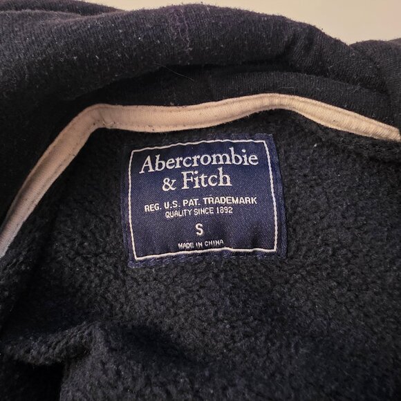 Abercrombie & Fitch Men's Small DarkNavy Pullover Hoodie Burgundy Zip Up Hoodie - Picture 13 of 16